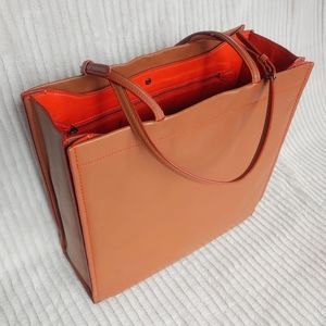 Coach 1941 Collection Skinny Tote 20515 in Saddle and Orange EUC
